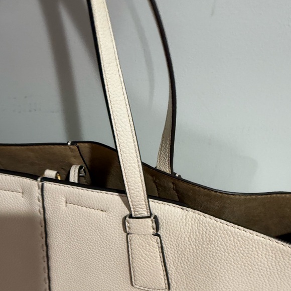 Tory Burch Cream Leather Tote - Picture 16 of 16